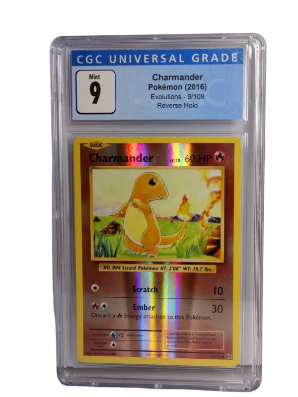 Pokemon: Charmander- Evolutions Reverse Holo, 2016 (Graded CGC 9)