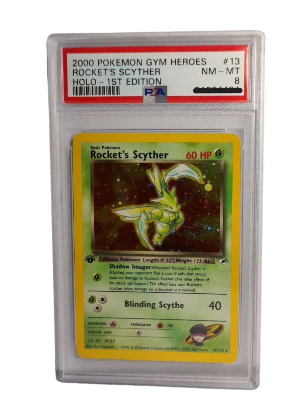 Pokemon: Rocket's Scyther - Gym Heroes 1st Edition Holo, 2000 (Graded PSA 8)