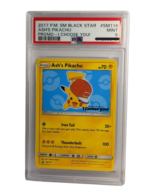 Pokemon: Ash's Pikachu -  Black Star Promo I Choose You, 2017 (Graded PSA 9)