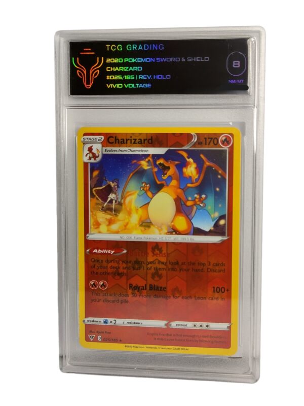 Pokemon Charizard Vivid Voltage Reverse Holo, 2020 (Graded TCG 8