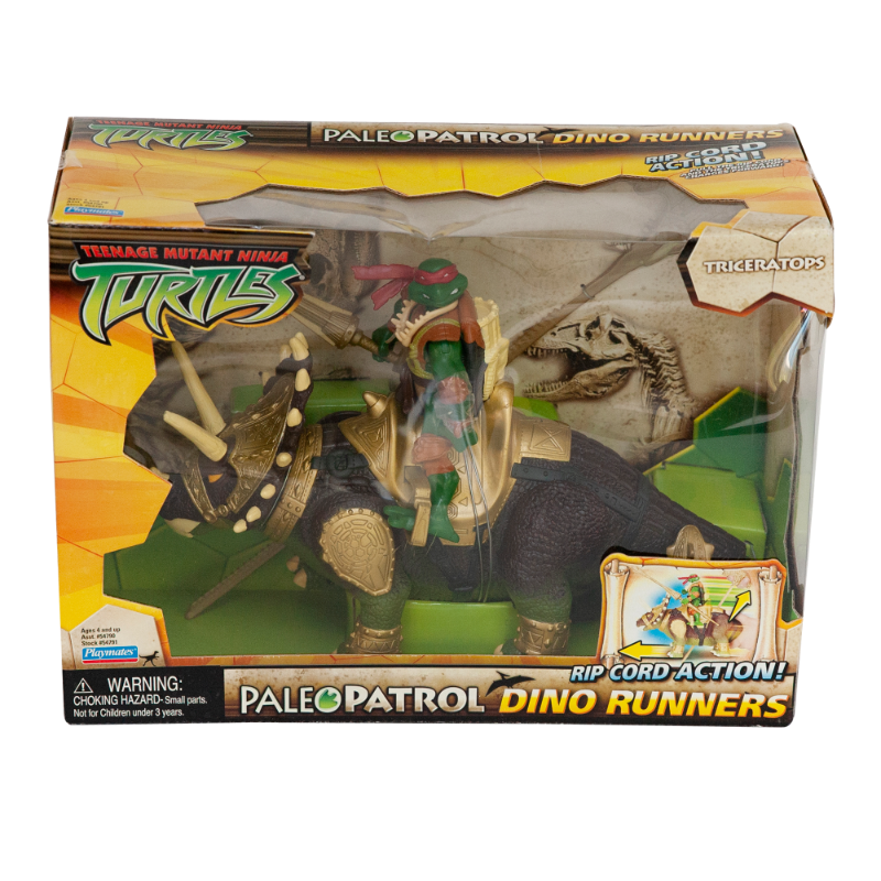 Dino Runners: Aliosaurus with Michelangelo - Teenage Mutant Ninja Turtles -  Animated - Paleo Patrol: 2-Pack - Playmates Action Figure