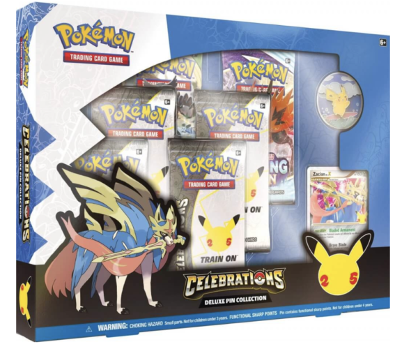 Pokemon Celebrations Zacian Deluxe Pin Edition