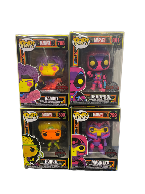 Marvel Black Light Funko Pop Set 2