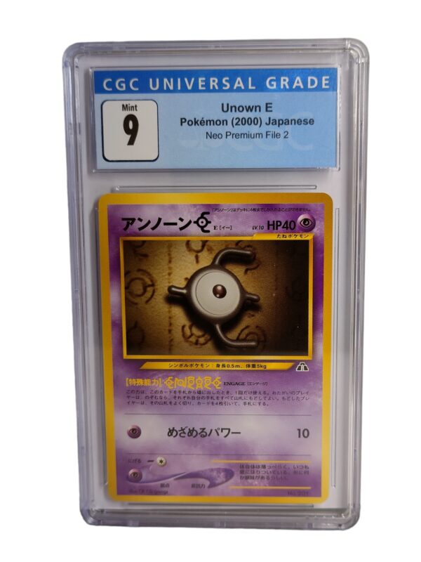 Pokemon: Unown E - Neo Premium File 2 Japanese, 2000 (Graded CGC 9)