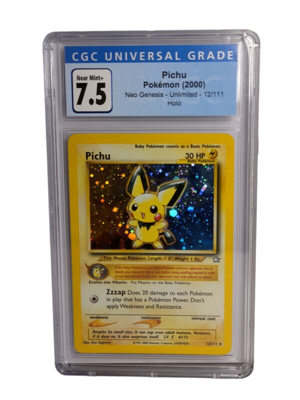 Pokemon: Pichu - Neo Genesis Unlimited Holo, 2000 (Graded CGC 7.5)