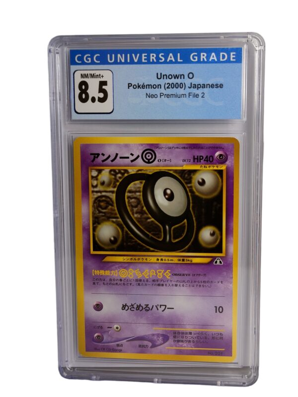 Pokemon: Unown 0 - Neo Premium File 2 Japanese, 2000 (Graded CGC 8.5)