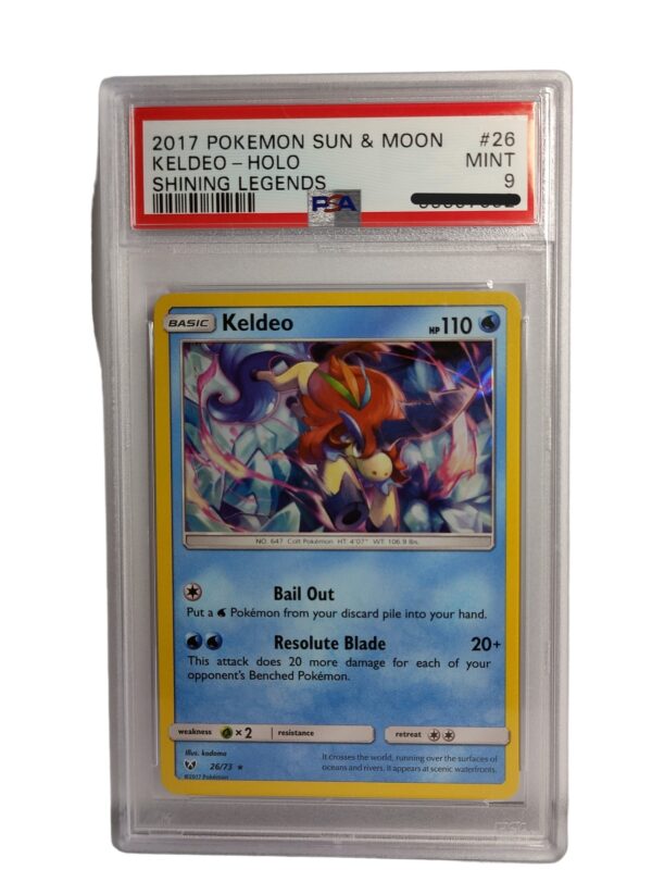 Pokemon: Keldeo - Shining Legends Holo, 2017 (Graded PSA 9)