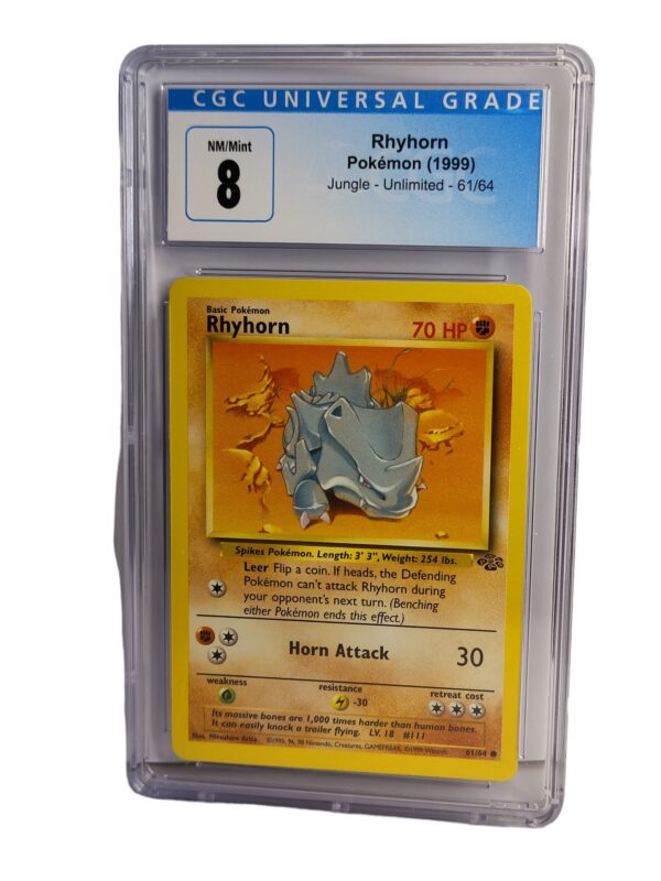 Pokemon: Rhyhorn - Jungle Unlimited, 1999 (Graded CGC 8)