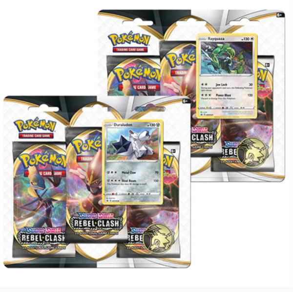 Pokemon Sword and Shield Rebel Clash 3-Booster Blister Pack