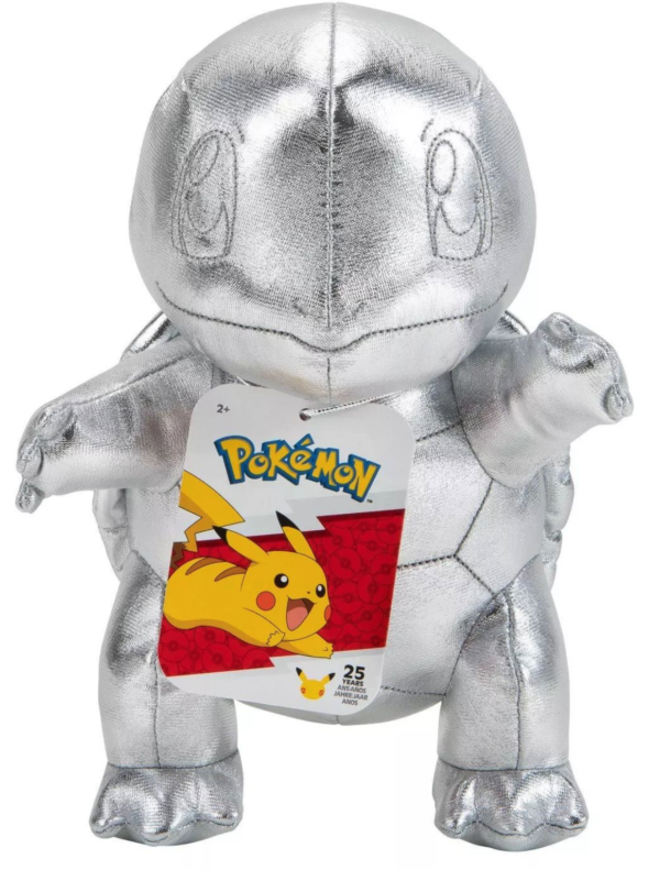 Pokemon 20cm Squirtle Plush Toy 25th Anniversary Silver Edition (New)