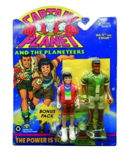 Captain Planet And The Planeteers Ma-Ti And Kwame Action Figure 2 Pack (SEALED)