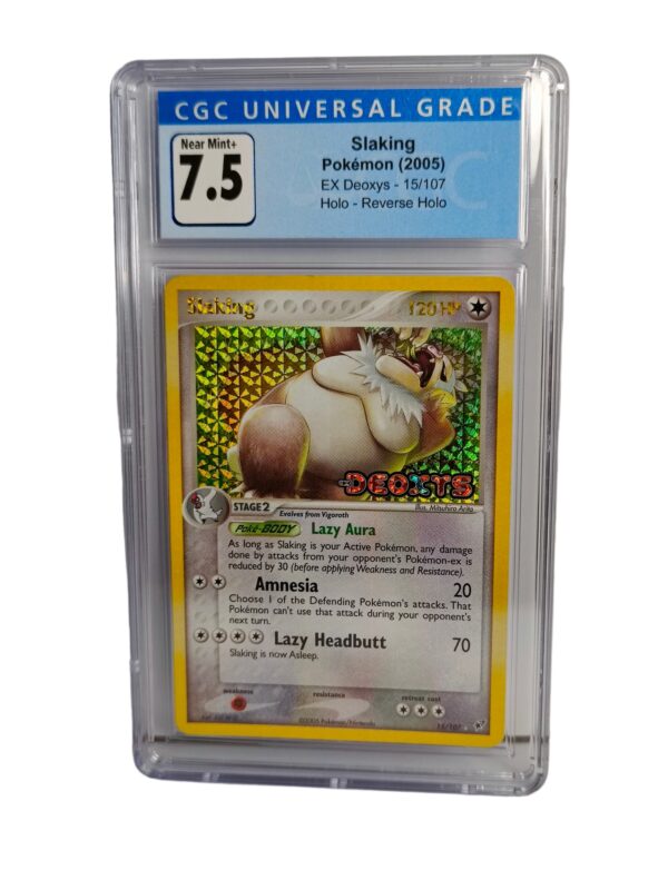 Pokemon: Slaking - EX Deoxys Holo Reverse Holo, 2005 (Graded CGC 7.5)