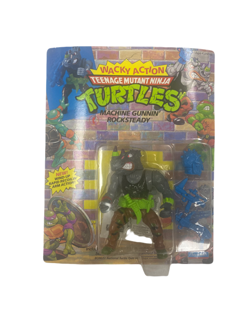 1991 TMNT Wacky Action Rocksteady Action Figure