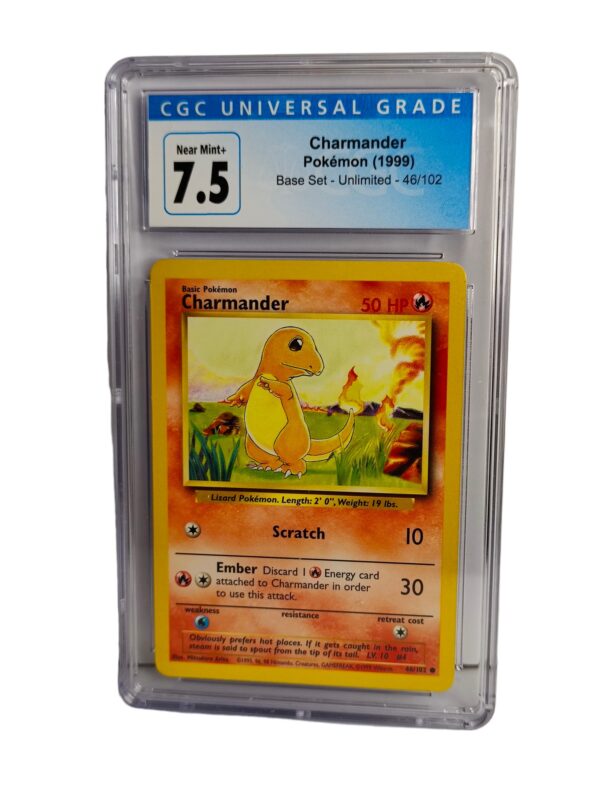 Pokemon: Charmander - Base set Unlimited, 1999 ( Graded CGC 7.5)