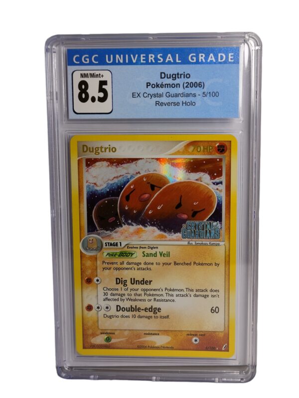 Pokemon: Dugtrio - EX Crystal Guardians Reverse Holo, 2006 (CGC Graded 8.5)