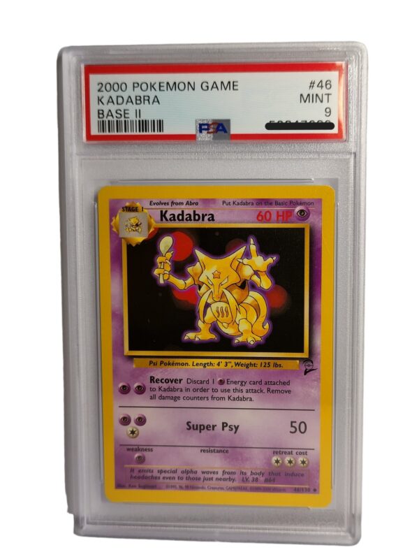 Pokemon: Kadabra - Base set 2 Unlimited, 2000 (Graded PSA 9)