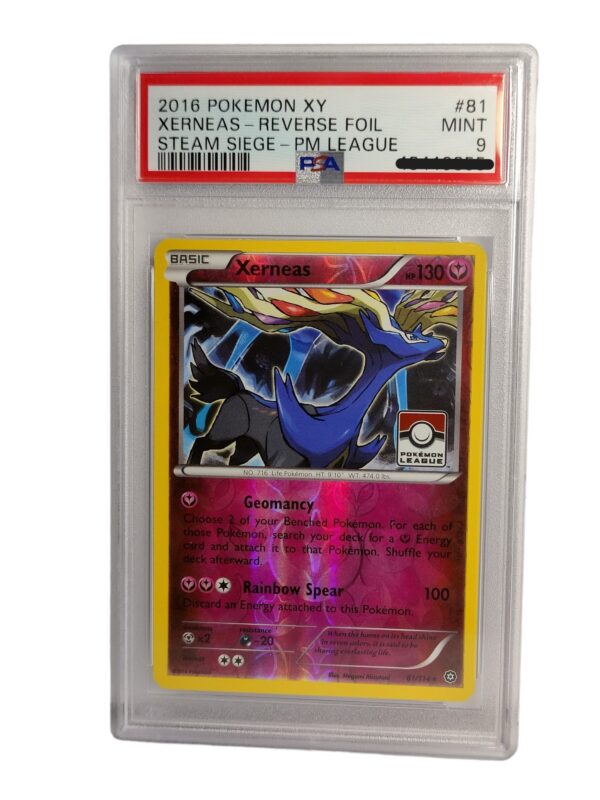 Pokemon: Xerneas - Steam Seige Reverse Foil, 2016 (Graded PSA 9)